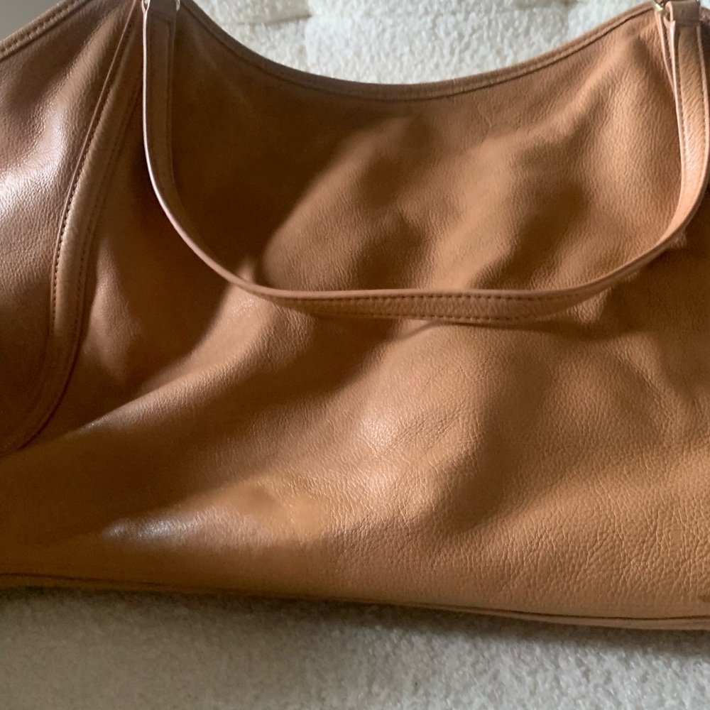 ❤️Tory Burch Large Camel Leather Shoulder Bag - Picture 7 of 12